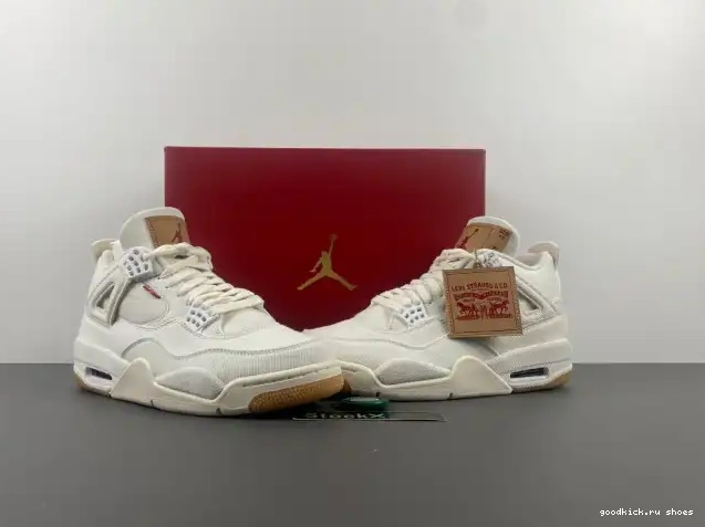 Cheap Air Levi's Jordan 4 AO2571-100 'White' x 0623